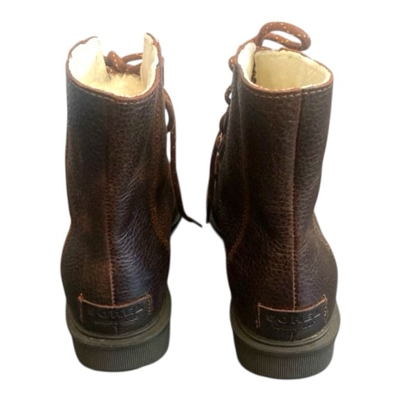SOREL Phoenix Short Lace Cozy Boot #NL3415-282 BURRO Sz 6 - Picture 4 of 8